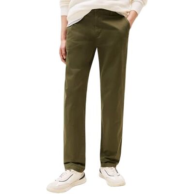 Tommy Hilfiger Herren Chino Hose Core Denton Essential Twill Straight Fit, Grün (Dark Greenery), 32W/36L Tommy Hilfiger Herren Chino Hose Core Denton Essential Twill Straight Fit, Grün (Dark Greenery), 32W/36L