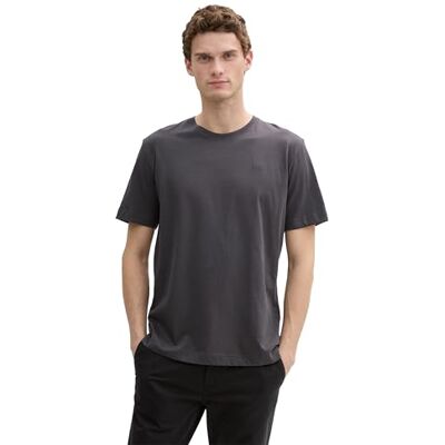 TOM TAILOR T-Shirt aus Baumwolle mit Logo-Print, White, XXL TOM TAILOR T-Shirt aus Baumwolle mit Logo-Print, White, XXL