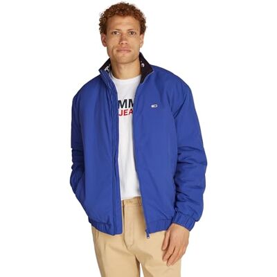 Tommy Jeans Herren Jacke Essential Padded Jacket mit Reißverschluss, Blau (Bright Blue), XL Tommy Jeans Herren Jacke Essential Padded Jacket mit Reißverschluss, Blau (Bright Blue), XL