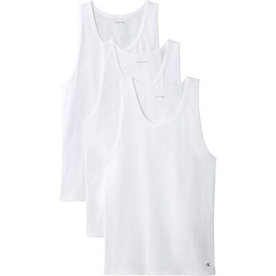 Calvin Herren Tank 3Pk Lv00Nb4184 Tanktop, White (White, White, White), L Calvin Herren Tank 3Pk Lv00Nb4184 Tanktop, White (White, White, White), L