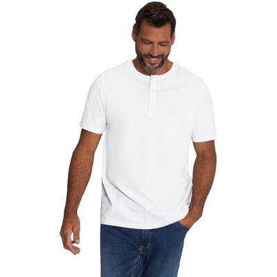 JP 1880 Herren große Größen Übergrößen Menswear L-8XL Henley, Basic, Knopfleiste, Halbarm weiß 6XL 726695209-6XL JP 1880 Herren große Größen Übergrößen Menswear L-8XL Henley, Basic, Knopfleiste, Halbarm weiß 6XL 726695209-6XL