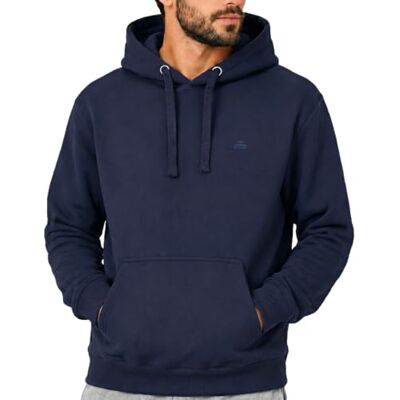 Iron Mountain Weicher Fleece-Pullover mit Kapuze für Herren, umweltfreundliches Oberteil aus wiedergewonnenem Garn, Marine, L Iron Mountain Weicher Fleece-Pullover mit Kapuze für Herren, umweltfreundliches Oberteil aus wiedergewonnenem Garn, Marine, L