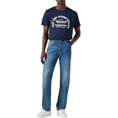 Levi's Herren Jeanshose 501 Original mit Knopfleiste, Straight Fit, Blau (Cascade LTWT), W34/L32 Levi's Herren Jeanshose 501 Original mit Knopfleiste, Straight Fit, Blau (Cascade LTWT), W34/L32