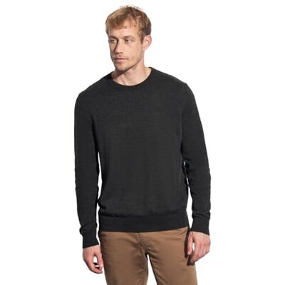 Street One MEN Basic Baumwoll Pullover Anthra Grey Melange M Street One MEN Basic Baumwoll Pullover Anthra Grey Melange M