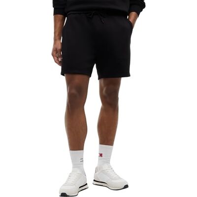 Tommy Jeans Herren Sweatshorts Flag Beach mit Tunnelzug, Schwarz (Black), XXL Tommy Jeans Herren Sweatshorts Flag Beach mit Tunnelzug, Schwarz (Black), XXL
