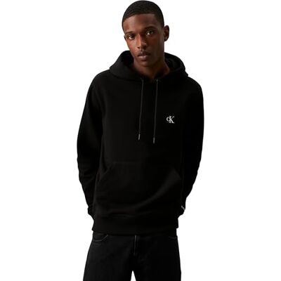 Calvin Klein Herren Sweatshirt Ck Essential mit Kapuze, Schwarz (Ck Black), L Calvin Klein Herren Sweatshirt Ck Essential mit Kapuze, Schwarz (Ck Black), L