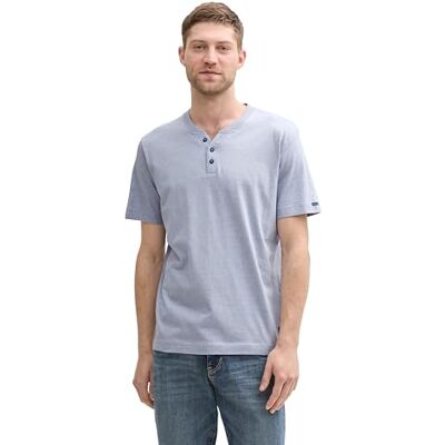 TOM TAILOR T-Shirt mit Foto-Print, Dove Blue, S TOM TAILOR T-Shirt mit Foto-Print, Dove Blue, S