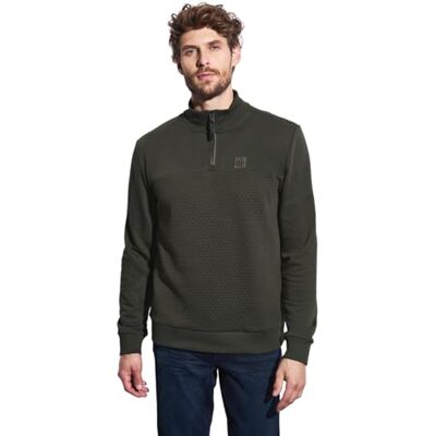 Street One MEN Herren Troyer Strukturpullover Street One MEN Herren Troyer Strukturpullover