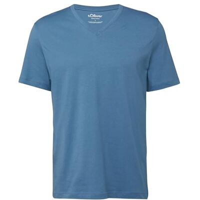 s.Oliver Herren T-Shirt – Regular Fit, V-Ausschnitt, Logo, Jersey s.Oliver Herren T-Shirt – Regular Fit, V-Ausschnitt, Logo, Jersey