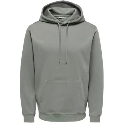 Only & Sons Herren Onsconnor Reg Sweat Hoodie Noos Kapuzenpullover, Castor Gray, L EU Only & Sons Herren Onsconnor Reg Sweat Hoodie Noos Kapuzenpullover, Castor Gray, L EU