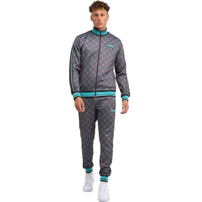 Lonsdale Herren Trainingsanzug schmale Passform BEFORE 8 M, Brown/Turquoise Lonsdale Herren Trainingsanzug schmale Passform BEFORE 8 M, Brown/Turquoise