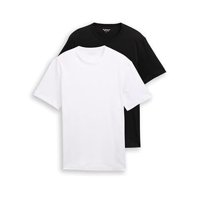TOM TAILOR Herren 1047043 T-Shirt, 29999 Black, XXL EU TOM TAILOR Herren 1047043 T-Shirt, 29999 Black, XXL EU
