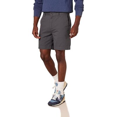Amazon Essentials Herren Slim-Fit-Chinoshorts, 18cm, Dunkelgrau, 30W Amazon Essentials Herren Slim-Fit-Chinoshorts, 18cm, Dunkelgrau, 30W
