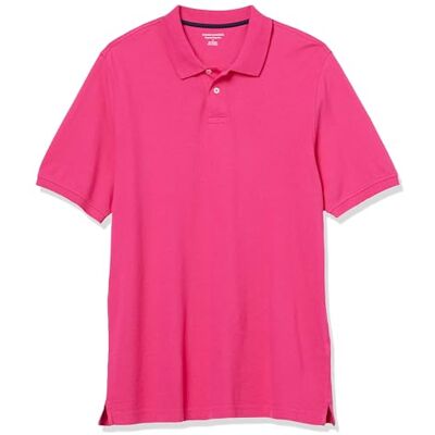 Amazon Essentials Herren-Poloshirt aus Baumwollpiqué, normale Passform (erhältlich in Big & Tall), Hot Pink, Größe XL Amazon Essentials Herren-Poloshirt aus Baumwollpiqué, normale Passform (erhältlich in Big & Tall), Hot Pink, Größe XL