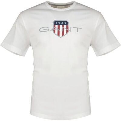 GANT Herren Reg Archive Shield Tshirt, Weiß, XXL EU GANT Herren Reg Archive Shield Tshirt, Weiß, XXL EU