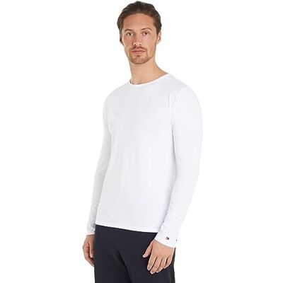 Tommy Hilfiger Herren Langarmshirts Basic, Mehrfarbig (White/White/White), XL Tommy Hilfiger Herren Langarmshirts Basic, Mehrfarbig (White/White/White), XL