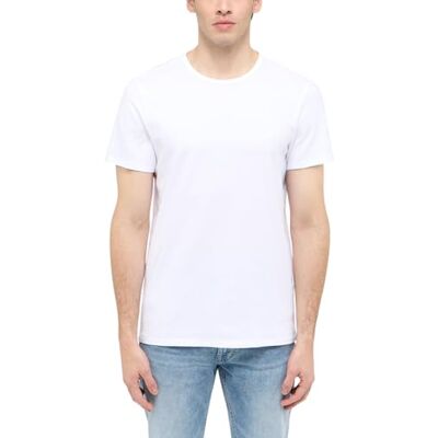MUSTANG Herren T-Shirt Allen 2er Pack Regular Fit S- 3XL Weiss Schwarz Stretch, Größe:M, Farbe:Genaral White 2045 MUSTANG Herren T-Shirt Allen 2er Pack Regular Fit S- 3XL Weiss Schwarz Stretch, Größe:M, Farbe:Genaral White 2045