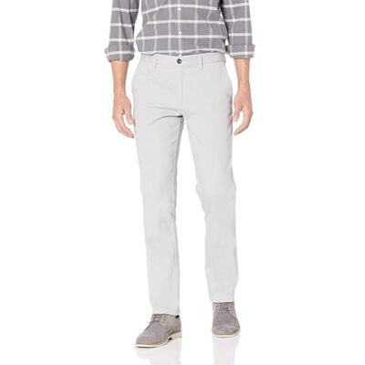 Amazon Essentials Men's Slim-Fit Wrinkle-Resistant Flat-Front Chino Pant, Light Grey, 36W x 28L Amazon Essentials Men's Slim-Fit Wrinkle-Resistant Flat-Front Chino Pant, Light Grey, 36W x 28L