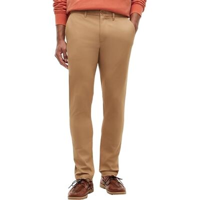 Tommy Hilfiger Herren Chino Hose Bleecker 1985 Pima Cotton Slim Fit, Beige (Timeless Camel), 34W/34L Tommy Hilfiger Herren Chino Hose Bleecker 1985 Pima Cotton Slim Fit, Beige (Timeless Camel), 34W/34L