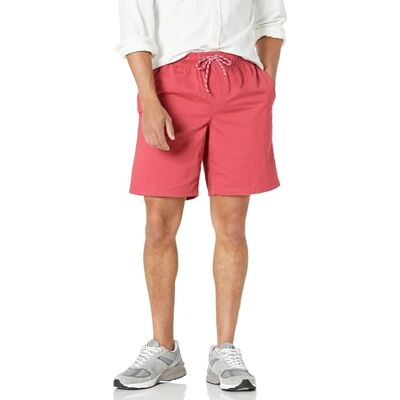 Amazon Essentials Herren Relaxed-Fit-Wandershorts mit Kordelzug, 20cm (in Übergröße erhältlich), Himbeerrot, XXL Amazon Essentials Herren Relaxed-Fit-Wandershorts mit Kordelzug, 20cm (in Übergröße erhältlich), Himbeerrot, XXL