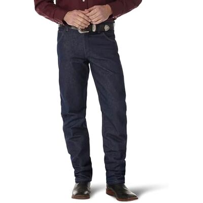 Wrangler Hochwertige Herren-Jeans, Cowboy-Schnitt, Normale Passform, Dark Stone, 32W / 32L Wrangler Hochwertige Herren-Jeans, Cowboy-Schnitt, Normale Passform, Dark Stone, 32W / 32L