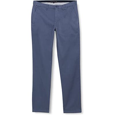 Tommy Hilfiger Herren Hose Denton Chino Straight Fit, Blau (Faded Indigo), 40W/29L Tommy Hilfiger Herren Hose Denton Chino Straight Fit, Blau (Faded Indigo), 40W/29L