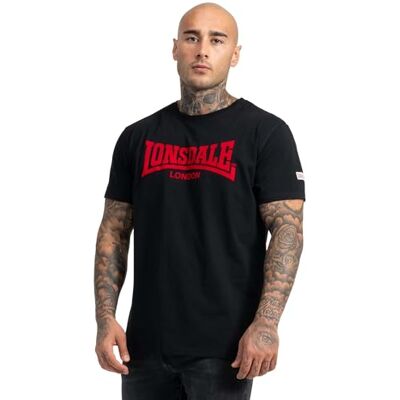 Lonsdale Herren Ll008 One Tone T Shirt, Black/Red, XL EU Lonsdale Herren Ll008 One Tone T Shirt, Black/Red, XL EU