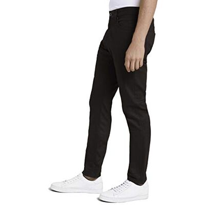 TOM TAILOR Herren Josh Regular Slim Jeans 1021011, 10246 Clean Raw Black Denim, 31W / 34L TOM TAILOR Herren Josh Regular Slim Jeans 1021011, 10246 Clean Raw Black Denim, 31W / 34L