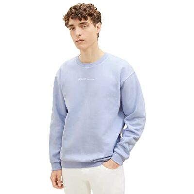TOM TAILOR Denim Herren Crewneck Sweatshirt mit kleinem Logo-Print TOM TAILOR Denim Herren Crewneck Sweatshirt mit kleinem Logo-Print