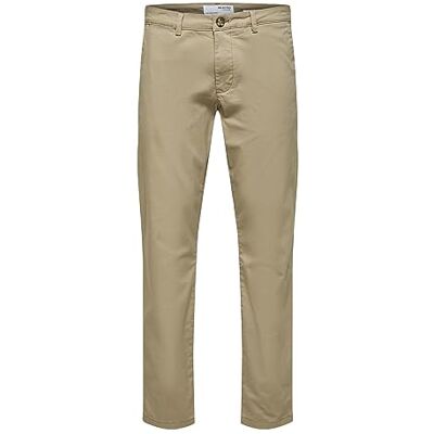 SELECTED HOMME Herren Slhslim-new Miles 175 Flex Pants W Chino, Greige, 33W / 32L EU SELECTED HOMME Herren Slhslim-new Miles 175 Flex Pants W Chino, Greige, 33W / 32L EU