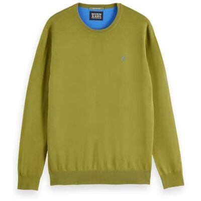 Scotch & Soda Herren Essential Crewneck Pullover, Calla Green 301, XL EU Scotch & Soda Herren Essential Crewneck Pullover, Calla Green 301, XL EU