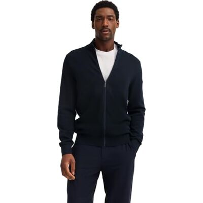 Bugatti Herren Strickjacke Regular Fit Reißverschluss Basic Baumwolle Stehkragen Bugatti Herren Strickjacke Regular Fit Reißverschluss Basic Baumwolle Stehkragen