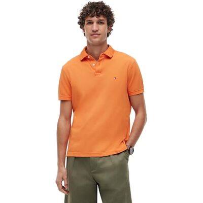 Tommy Hilfiger Herren Poloshirt Kurzarm 1985 Regular Fit, Orange (Orange Tulip), XXL Tommy Hilfiger Herren Poloshirt Kurzarm 1985 Regular Fit, Orange (Orange Tulip), XXL