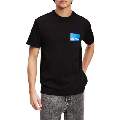KARL LAGERFELD JEANS Men Regular Short Sleeve Box Logo T-Shirt 1 Black L KARL LAGERFELD JEANS Men Regular Short Sleeve Box Logo T-Shirt 1 Black L