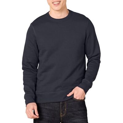 Amazon Essentials Herren Fleece-Sweatshirt mit Rundhalsausschnitt (erhältlich in Big & Tall), Marineblau, 5XL Große Größen Amazon Essentials Herren Fleece-Sweatshirt mit Rundhalsausschnitt (erhältlich in Big & Tall), Marineblau, 5XL Große Größen