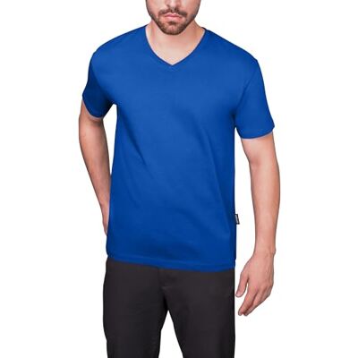 HRM Herren Luxury V-Neck Tee, royalblau, Gr. L I Premium T-Shirt Herren V-Ausschnitt aus 100% Bio-Baumwolle I Basic T-Shirt bis 60°C waschbar I Hochwertige & nachhaltige Herren-Bekleidung HRM Herren Luxury V-Neck Tee, royalblau, Gr. L I Premium T-Shirt Herren V-Ausschnitt aus 100% Bio-Baumwolle I Basic T-Shirt bis 60°C waschbar I Hochwertige & nachhaltige Herren-Bekleidung