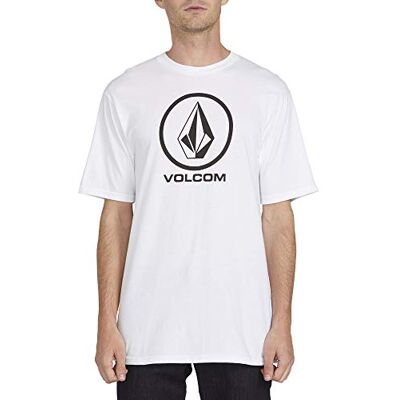 Volcom Herren Crisp Stone, kurzärmelig T-Shirt, Weiß, Groß Volcom Herren Crisp Stone, kurzärmelig T-Shirt, Weiß, Groß