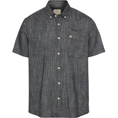 camel active Herren Kurzarmhemd mit Strukturmuster Dunkelblau, Menswear-XL camel active Herren Kurzarmhemd mit Strukturmuster Dunkelblau, Menswear-XL