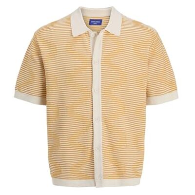 JACK & JONES Jorparos Jacquard Knit Ss Polo JACK & JONES Jorparos Jacquard Knit Ss Polo