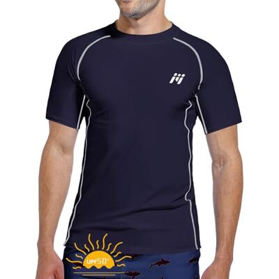 MEETWEE Herren Rash Guard Rash Vest Männer Langarm/Kurzarm UV Schutz T-Shirt Tops UPF 50+ Schnelltrocknend für Schwimmen Surfen Wassersport MEETWEE Herren Rash Guard Rash Vest Männer Langarm/Kurzarm UV Schutz T-Shirt Tops UPF 50+ Schnelltrocknend für Schwimmen Surfen Wassersport