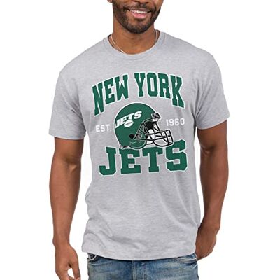 Junk Food Unisex Team Helmet NFL T-Shirt, Grau, L EU Junk Food Unisex Team Helmet NFL T-Shirt, Grau, L EU