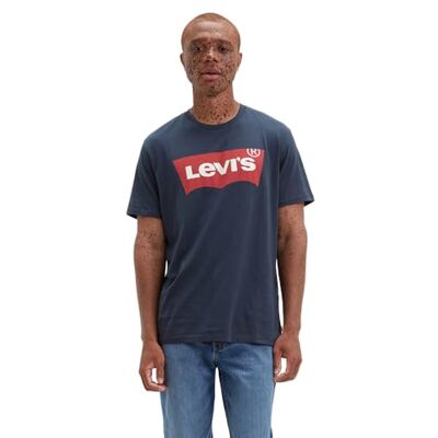 Levi's Herren Graphic Set-In Neck T-Shirt, Batwing Logo, Dress Blues, XS Levi's Herren Graphic Set-In Neck T-Shirt, Batwing Logo, Dress Blues, XS