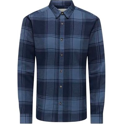 Only & Sons Herren Onsgudmund Ls Checked Shirt Noos Freizeithemd, Navy Blazer,XL Only & Sons Herren Onsgudmund Ls Checked Shirt Noos Freizeithemd, Navy Blazer,XL
