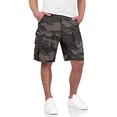 Surplus Raw Vintage Herren Cargo Trooper Shorts, blackcamo, L Surplus Raw Vintage Herren Cargo Trooper Shorts, blackcamo, L