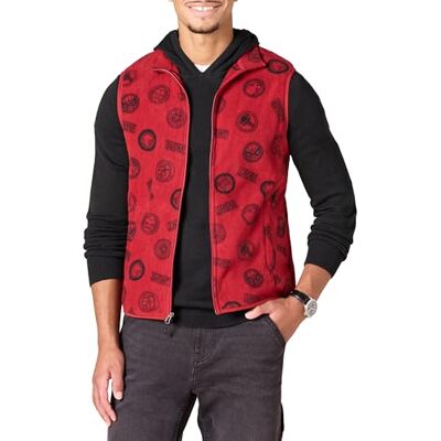 Amazon Essentials Disney Marvel Star Wars Herren Polarfleece-Westen, Marvel Logo, S Amazon Essentials Disney Marvel Star Wars Herren Polarfleece-Westen, Marvel Logo, S
