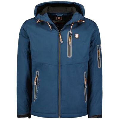 Geographical Norway Taxillusama Herren – Softshelljacke mit Kapuze für Herren, wasserdicht, Outdoor-Mantel, winddicht, taktisch, robust – Wandern, Skifahren, Herbst, Winter, Frühling (Marineblau XL Geographical Norway Taxillusama Herren – Softshelljacke mit Kapuze für Herren, wasserdicht, Outdoor-Mantel, winddicht, taktisch, robust – Wandern, Skifahren, Herbst, Winter, Frühling (Marineblau XL