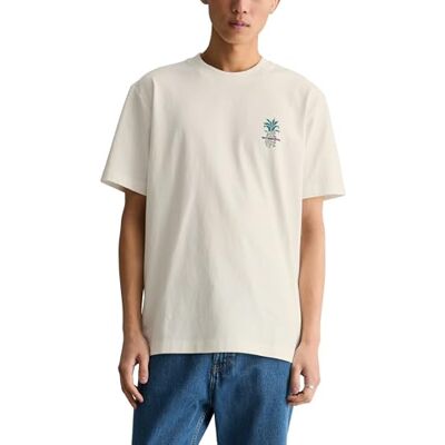 Marc O' Polo Marc OߴPolo Denim Herren T-Shirt mit Rundhalsausschnitt Relaxed Fit, Weiß (Silky White), XL Marc O' Polo Marc OߴPolo Denim Herren T-Shirt mit Rundhalsausschnitt Relaxed Fit, Weiß (Silky White), XL