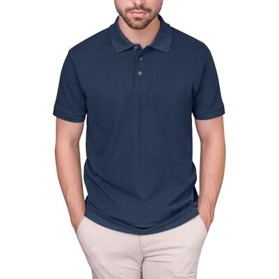 HRM Luxury Polo, Navy, Gr. 2XL Premium Herren-Poloshirt aus 100% Baumwolle Basic Polohemd bis 60°C Farbecht Waschbar Hochwertige & Nachhaltige Bekleidung HRM Luxury Polo, Navy, Gr. 2XL Premium Herren-Poloshirt aus 100% Baumwolle Basic Polohemd bis 60°C Farbecht Waschbar Hochwertige & Nachhaltige Bekleidung