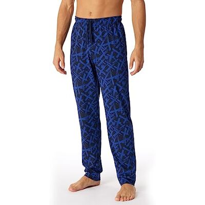 Schiesser Herren Lange Schlafhose-Mix + Relax Pyjamaunterteil, Nachtblau_180289, 48 Schiesser Herren Lange Schlafhose-Mix + Relax Pyjamaunterteil, Nachtblau_180289, 48