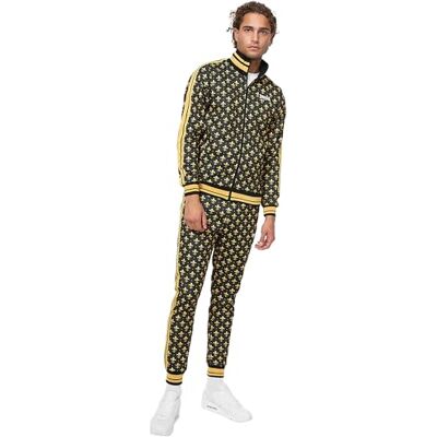 Lonsdale Herren Trainingsanzug schmale Passform BOSWALL XXL, Black/Yellow/White Lonsdale Herren Trainingsanzug schmale Passform BOSWALL XXL, Black/Yellow/White